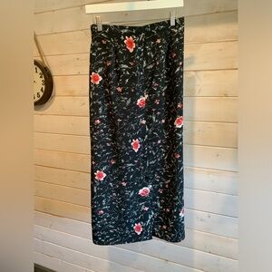 Carroll Reed | Black Floral Maxi Skirt